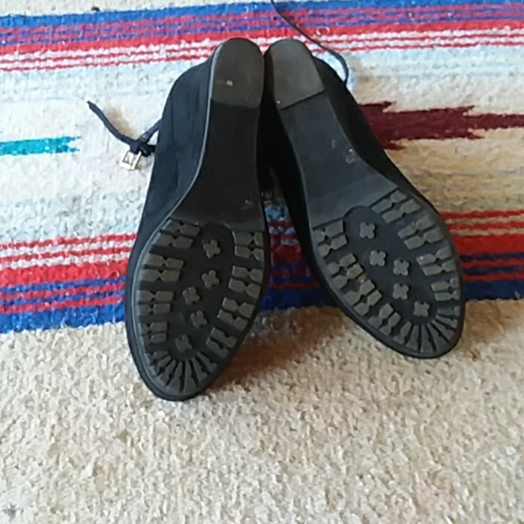 🚀Sales!💫Black suede Wedges shoes - Picture 6 of 8